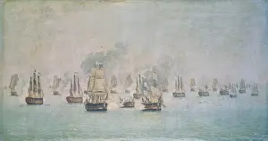 Gulf Prints: English ships in the Gulf of Naples fire blanks for the taking on throne of Francis II