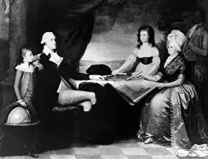 1700s Prints: Engraving of George Washington (second from left)