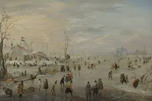 Fishing Prints: Enjoying the Ice, by Hendrick Avercamp