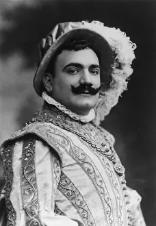 Caruso Prints: Enrico Caruso (1873-1921), in costume of the Duke in Giuseppe Verdi's opera RIGOLETTO