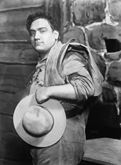 Caruso Prints: Enrico Caruso (1873-1921), dressed in buckskin