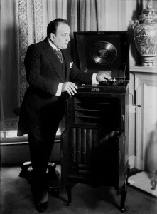 Phonograph Prints: Enrico Caruso (1873-1921), Italian Opera singer, circa 1910s