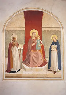 Friar Prints: Enthroned Madonna and Child with Saints