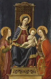 Wheel Prints: Enthroned Madonna with Child among Saints Mary Magdalene and Catherine from Alessandria