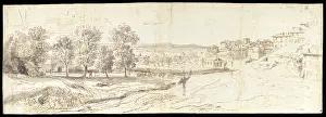 Frontal Prints: Entrance to Frascati, by Gaspar Van Wittel also known as Gaspare Vanvitelli