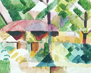 Garden Prints: Entrance of a Garden, by August Macke
