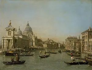 Linear Perspective Prints: Entrance to the Grand Canal near the Punta della Dogana and Santa Maria della Salute