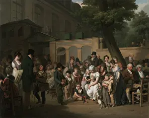 Boilly Prints: Entrance to the Jardin Turc, by Louis-Leopold Boilly, 1812, French painting, oil on canvas