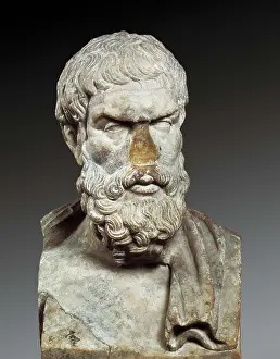 Colorportrait Prints: EPICURUS (341-270 BC). Greek art