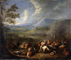 Saddle Prints: Equestrian Battle, by Jan Frans Van Bredael