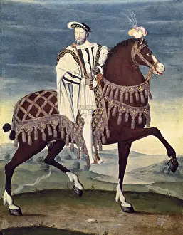 16th C Prints: Equestrian Portrait of Franois I