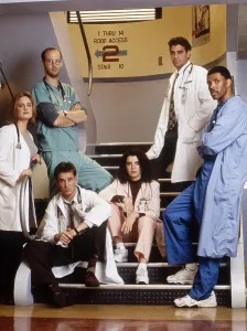 Eriq Prints: ER, (aka E.R.), from left, Sherry Stringfield