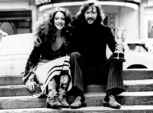 Steps Prints: Eric Clapton and Alice Ormsby-Gore in London after announcing their engagement
