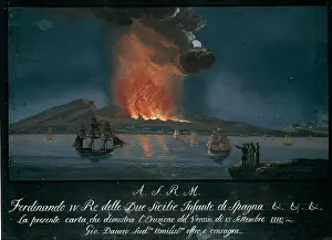 Sail Prints: Eruption of the Vesuvium (Eruzione del Vesuvio)
