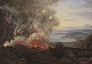 Italy Prints: Eruption of the Volcano Vesuvius