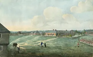 Wild Animals Prints: THE ESPLANADE, FORT GEORGE IN UPPER CANADA, by Edward Walsh, June, 1805