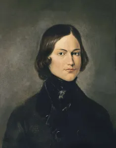 ESPRONCEDA, Jos de (1808-1842). Anonympus portrait supposedly of young Espronceda (midd. 19th c.). Oil on canvas. SPAIN. Madrid. Lzaro Galdiano Foundation