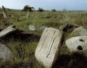 Ethiopia Prints: ETHIOPIA. AMHARA. Tiya. Carved stelae (2nd-1st millenium BC)