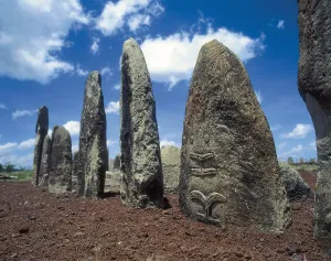 Ethiopia Prints: ETHIOPIA. OROMIA. Sodo. Tiya. Carved stelae (2nd-1st millenium BC)