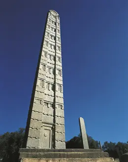 Ethiopia Prints: ETHIOPIA. TIGRAY. Axum. The tallest stela of Axum (3rd-4th c)