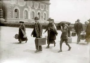 Ellis Island Prints: European immigrants arriving at Ellis Island
