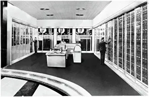 Computer Prints: EV1595 - MAINFRAME COMPUTER. Courtesy: CSU Archives / Everett Collection