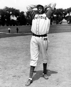 History Prints: EV1836 - Baseball player Satchel Paige when he played for the Kansas City Monarchs