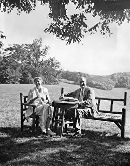 Famous People Prints: EV1851 - President Franklin Delano Roosevelt and his wife Eleanor at Krum Elbow
