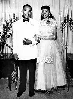 African American Prints: EV1852 - Martin Luther King and Coretta Scott on their wedding day