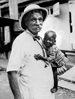 Famous People Prints: EV1866 - Albert Schweitzer in Africa, 1953. Courtesy: CSU Archives / Everett Collection
