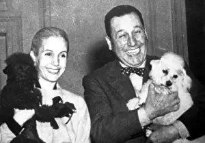 Juan Prints: Eva and Juan Peron with their dogs