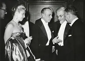 Strapless Gown Prints: Eva Peron at the signing of the Franco-Argentine Commercial Treaty