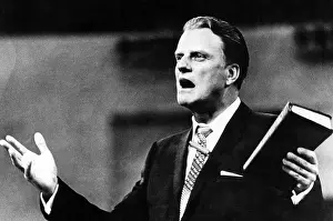 Suit And Tie Prints: Evangelist, Billy Graham opens his twice-postponed Crusade For Christ at the Harris County Domed Stadium in Houston