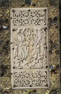 Ivory Prints: Evangelium Longum. 894. Faade. Carolingian art