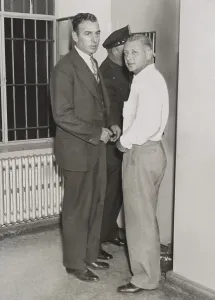 Rs3wn Prints: Everett C. Applegate held on a charge of criminal intimacy with 15-year-old Ruth Creighton