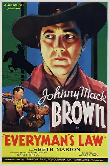Villain Prints: EVERYMAN'S LAW, US poster art, Johnny Mack Brown, Richard Alexander, 1936