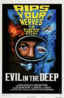Underwater Prints: EVIL IN THE DEEP, [aka TREASURE OF JAMAICA REEF], US poster art, 1976