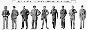 Trends Prints: Evolution of menswear from 1879 to 1955. (CSU_ALPHA_1325) CSU Archives/Everett Collection