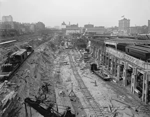Workers Prints: Excavations for the present Grand Central Station