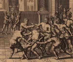 16th Century Prints: The execution of Incan Atahualpa on July 26