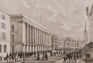Stock Market Prints: Exterior the Stock Exchange, New York City