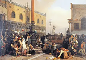 Expectation Prints: Extraction of a Lottery in Saint Marc Square (Estrazione del lotto in piazza San Marco)