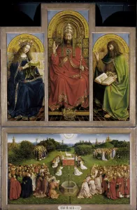 EYCK, Jan van (1390-1441); EYCK, Hubert van (1370-1426). The Ghent Altarpiece or Adoration of the Mystic Lamb. 1425-1432. BELGIUM. Ghent. Saint Bavo Cathedral
