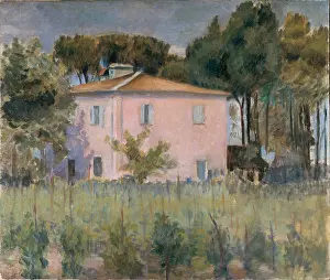 Tranquil Scene Prints: Fabbri Paolo Egisto, Landscape in the park near the Casa Rossa