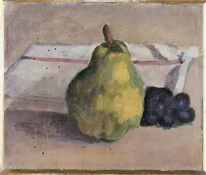 Grapes Prints: Fabbri Paolo Egisto, Still Life with Pear and Grapes