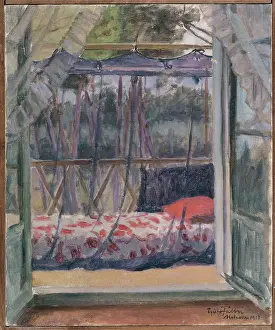 Curtains Prints: Fabbri Paolo Egisto, Veranda at Motrone