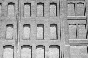 Bricks Prints: Factory windows bricked up for conversion to a warehouse in Minneapolis