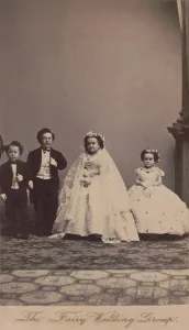 Wedding Dress Prints: The Fairy Wedding Group, Tom Thumb and his bride Lavinia