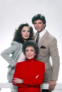 Lorenzo Prints: FALCON CREST, from left: Ana Alicia, Jane Wyman, Lorenzo Lamas, (1982), 1981-1990