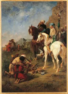 Journey Prints: Falcon Hunting in Algeria, by Eugne Fromentin